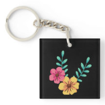 Pink & Yellow Modern Abstract Floral