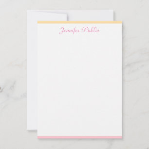 Pink Yellow Modern Handwritten Name Template