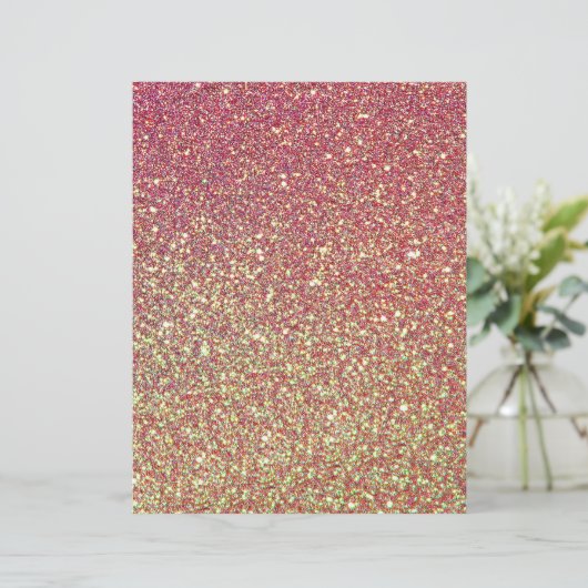 Pink Yellow Ombre Glitter Background (Standing Front)