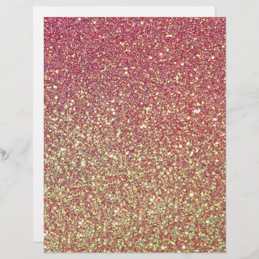 Pink Yellow Ombre Glitter Background (Front/Back)