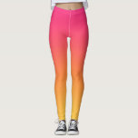 Pink yellow ombre smooth gradient Leggings<br><div class="desc">Pink and yellow ombre smooth gradient Leggings. Summer vibrant bright colors.</div>