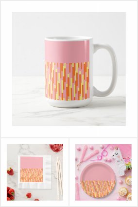 Pink Yellow Orange Abstract Designt 