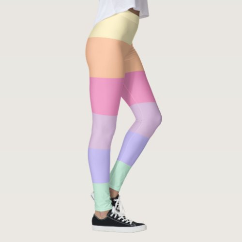 Pink Yellow Orange Blue Green Purple Womens  Leggings