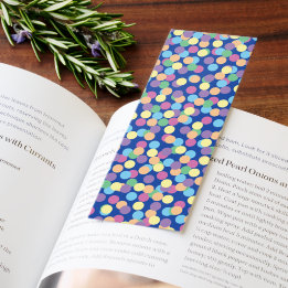 Pink Yellow Orange Green Blue Purple Polka-Dots Bookmarks