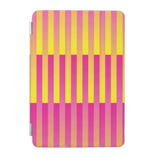 Pink Yellow Orange Striped Pattern iPad Mini Cover