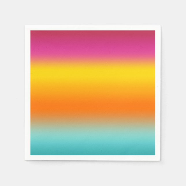 Pink, Yellow, Orange, Teal Napkins (Front)