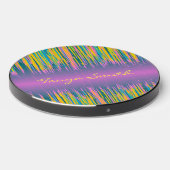 Pink Yellow Paint *personalize* Wireless Charger (Front 2)