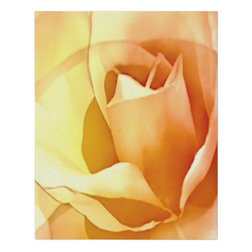 Pink Yellow Rose Watercolor Faux Wrapped Canvas