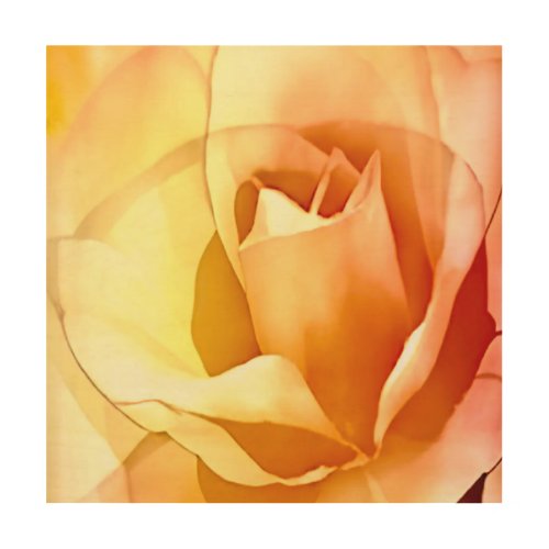 Pink Yellow Rose Watercolor Style Wood Wall Art