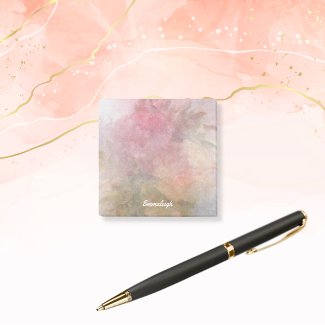 Pink Yellow Roses Watercolor Mix Monogram
