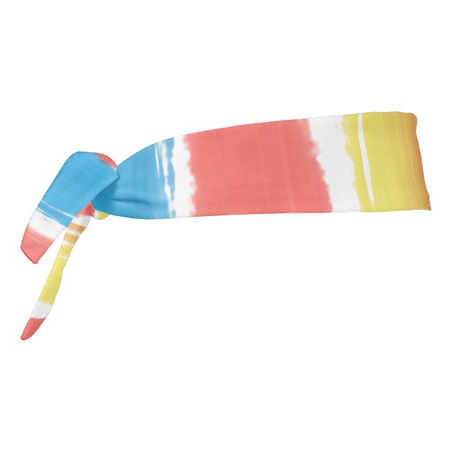 Pink Yellow Sky Blue Tie Headband (Rotate 270)