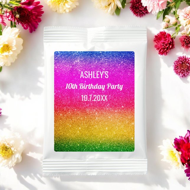 Pink Yellow Sparkle Birthday Rainbow Margarita Drink Mix (Creator Uploaded)