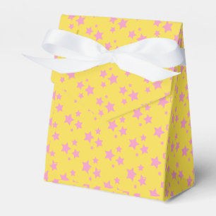 Pink Yellow Stars Modern design Favor Boxes