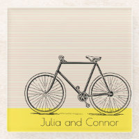 Pink Yellow Stripes Bicycle Personalized Name