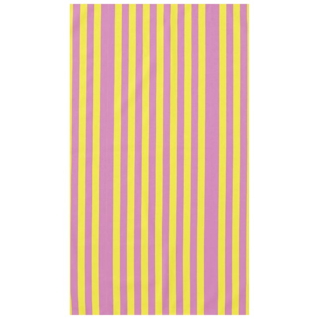 Pink Yellow Stripes Tablecloth (Front)