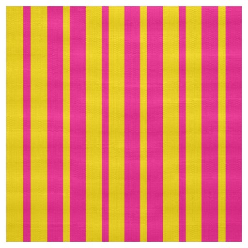 Pink Yellow Stylish Stripes Pattern Design  Fabric