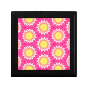 Pink Yellow Sunflower Pattern Gift Box