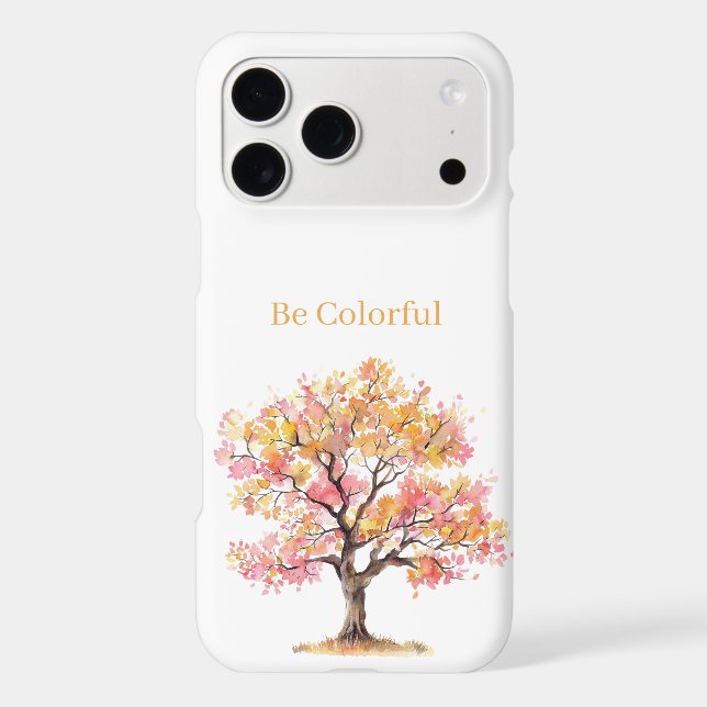 Pink Yellow Tree iPhone Case (Back)
