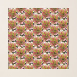 Pink & Yellow Tulip Chiffon Scarf