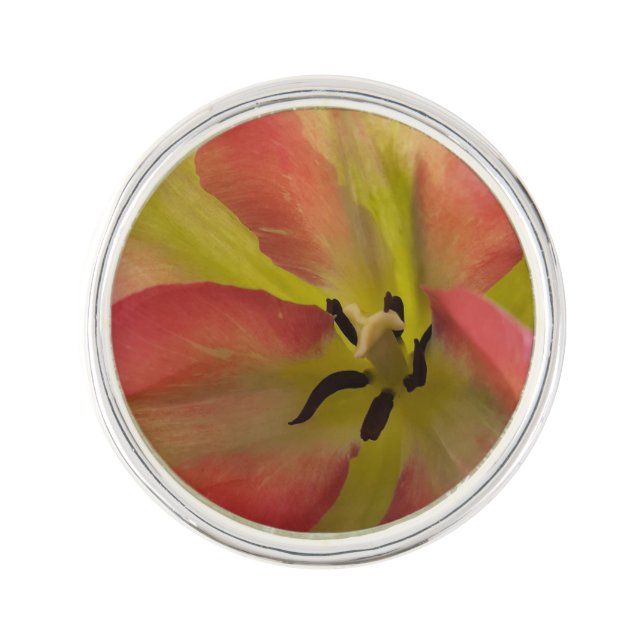 Pink & Yellow Tulip Lapel Pin (Front)