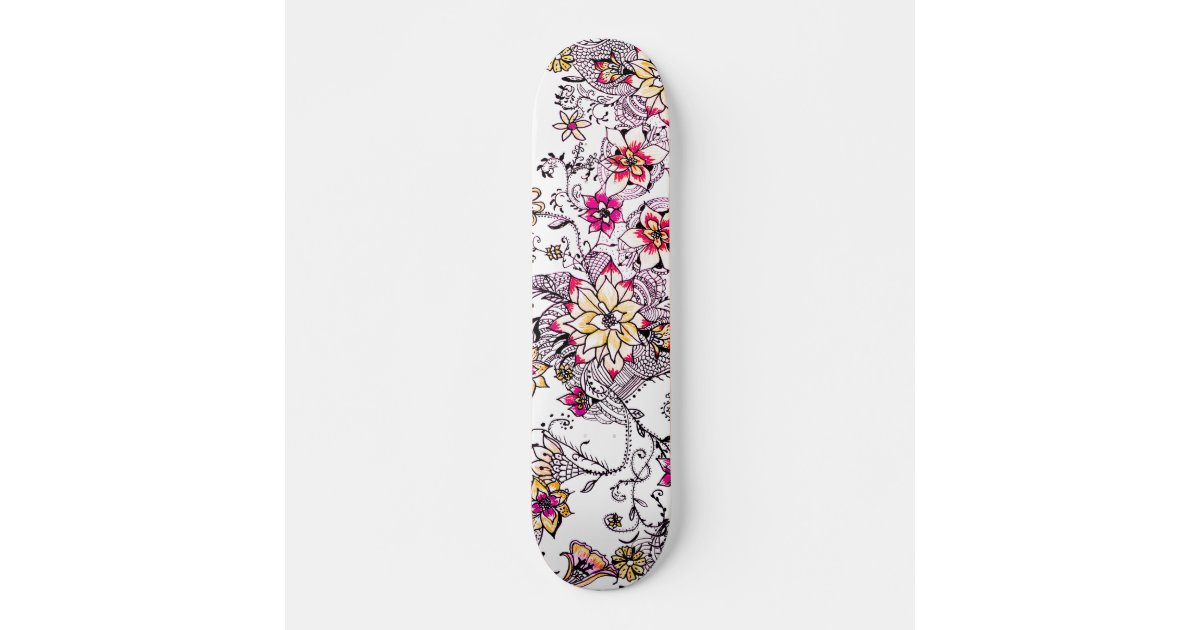 Watercolor floral bouquet, Skateboard Deck Only