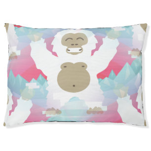 pink yeti animal puppy pet dogbed dog bed