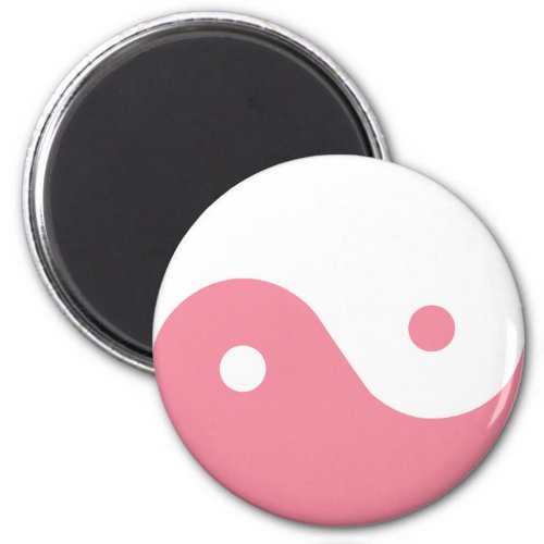 Pink Yin_Yang Symbol Magnet