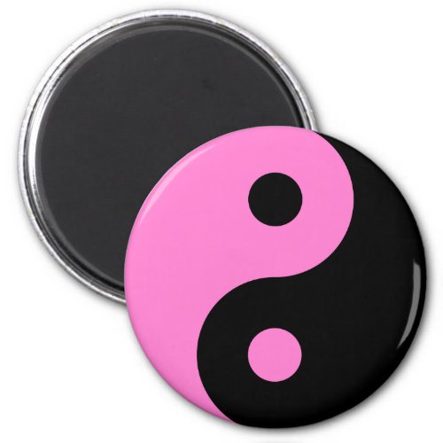 Pink Yin Yang Symbol Magnet