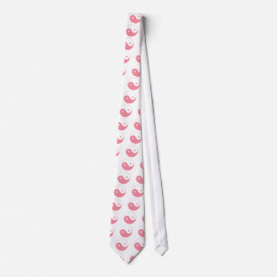 Pink Yin-Yang Symbol Neck Tie