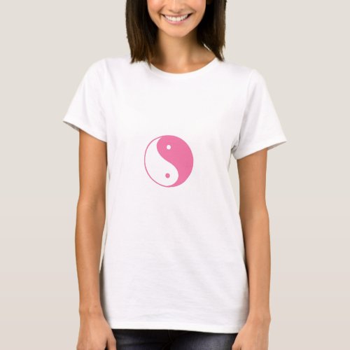 Pink Yin_Yang Symbol T_Shirt