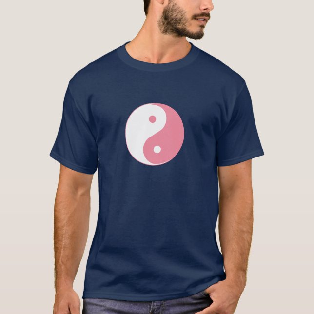 Pink Yin-Yang Symbol T-Shirt (Front)