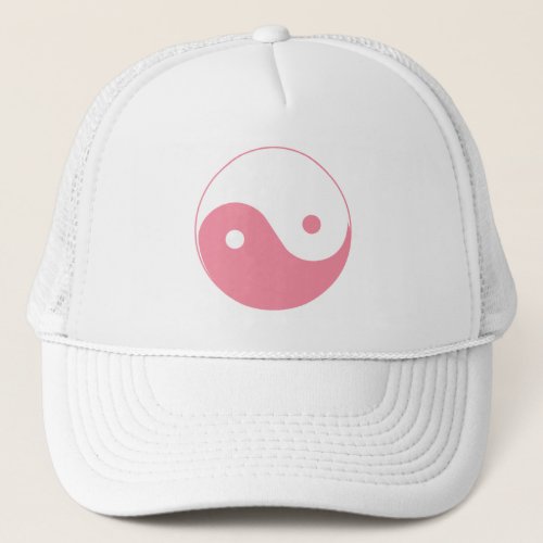 Pink Yin_Yang Symbol Trucker Hat
