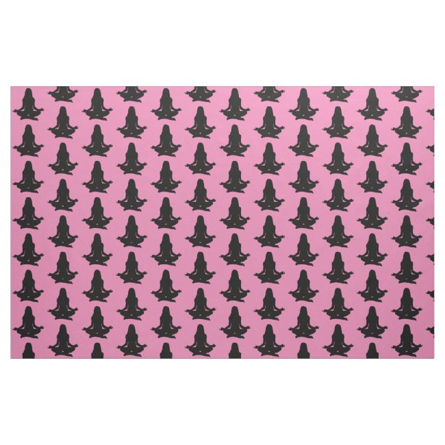 Pink Yoga Abstract Pattern Namaste Fabric