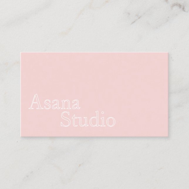Pink Yoga Business Name Card (Front)