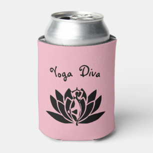 Pink Yoga Diva design Can Cooler