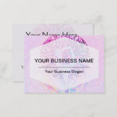 Pink Yoga Tree Woman in Pastel Colors Business Card (Front/Back)