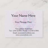 Pink Yoga Tree Woman in Pastel Colors Business Card (Back)