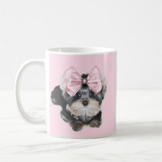 Pink Yorkie coffee mug