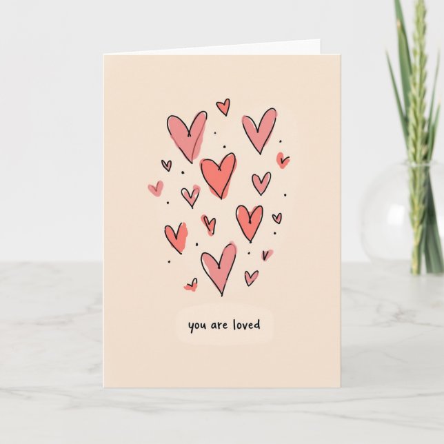 Pink You Are Loved Card (Front)