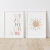 Pink You Are My Sunshine and Sun Girl Nursery