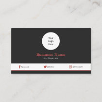 Pink Your Logo Modern Social Media Profile Business Card