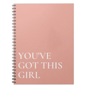 Pink You've Got This Inspirational Quote Notebook