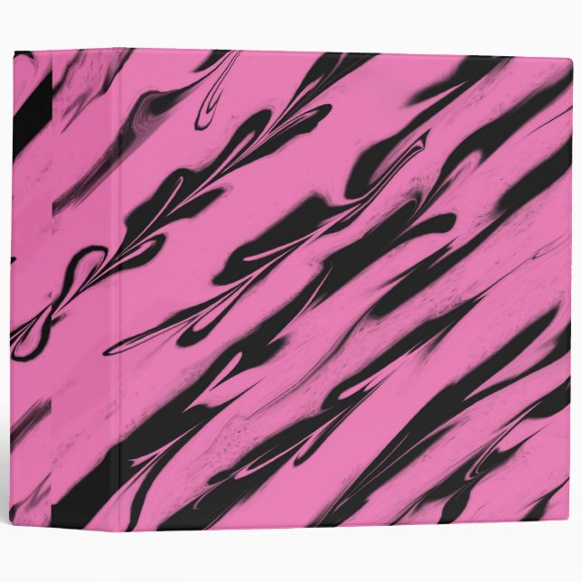 Pink Zebra 3 Ring Binder (Front/Spine)