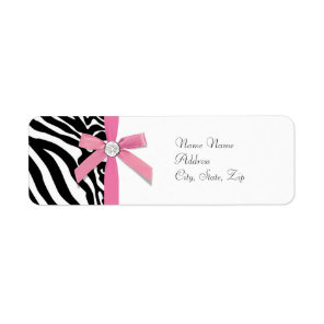 Pink Zebra Address Labels