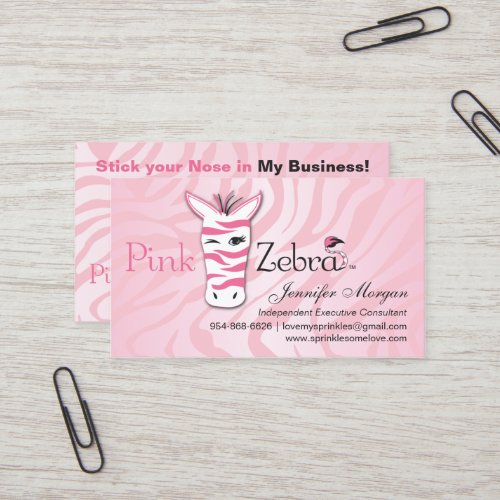 Pink Zebra at Home Business Card