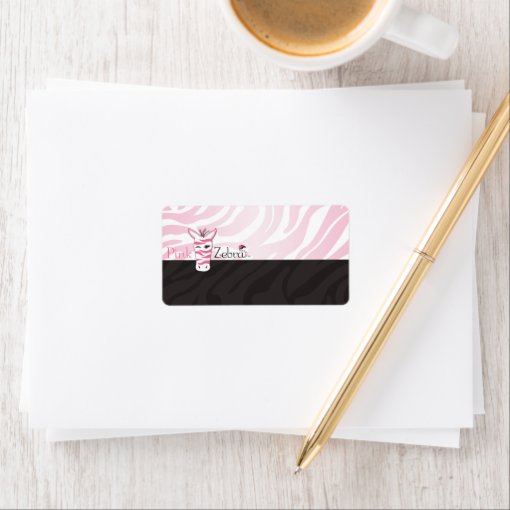 Pink Zebra Blank Label Zazzle