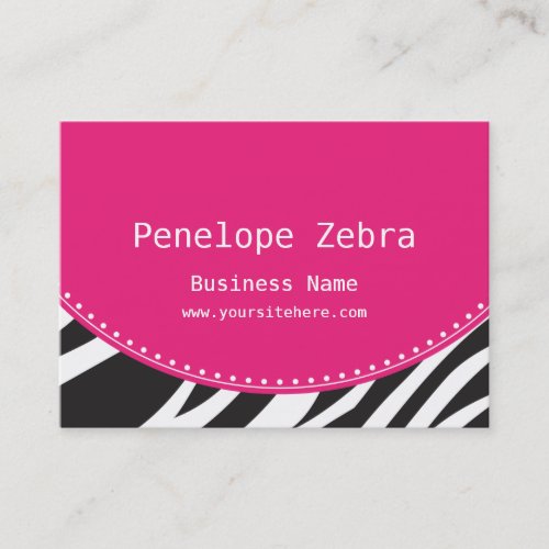 Pink Zebra Business Card