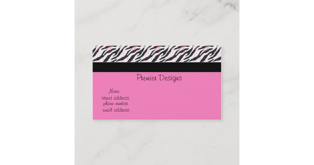 Pink Zebra Business Card Zazzle Pink Zebra Business Card Zazzle