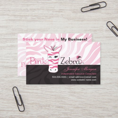 Pink Zebra Business Card