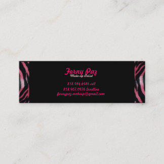 Pink Zebra Business Card